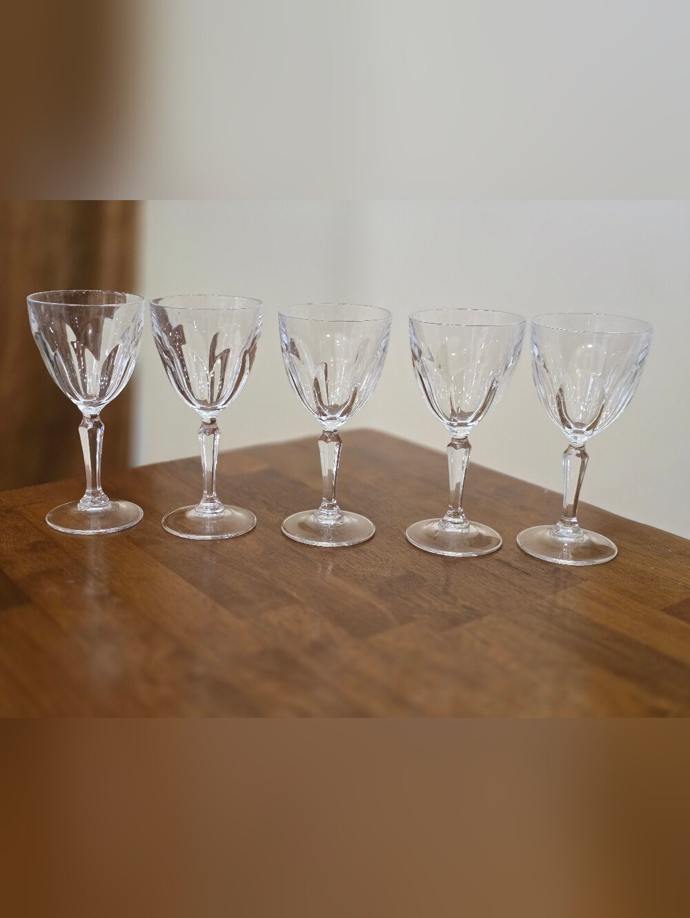 Set 5 CRISTAL D'ARQUES DURAND Washington Wine Glasses Crystal